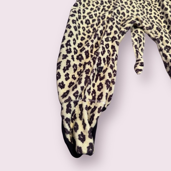 Vintage Carter's Leopard Print Baby One Piece Light Neon Yellow Sz Large 18-23lb - Picture 2 of 13
